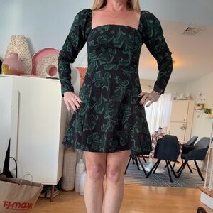 Abercrombie & Fitch Elegant Black and Green Dress